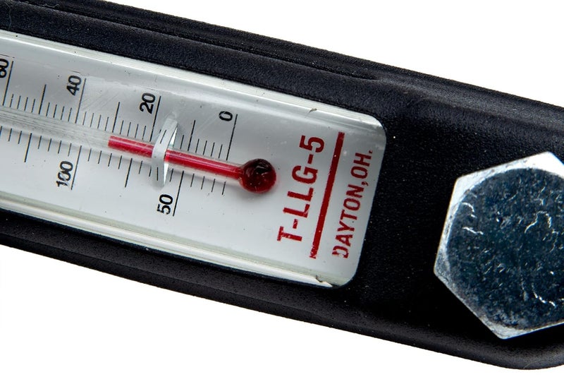 Lenz T-LLG-5 Industrial Fluid Level Gauge - 6.1-Inch Tank Sight Glass with Built-in Thermometer - Polyamide-Coated Hydraulic Oil Level Monitor, 5-Inch Mount, Temperature Range to 212°F, 1/2-13 Thread - Image 5