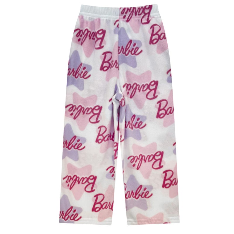 Barbie Girls Pajama Pants and Sleep Shirt Sets for Kids - 2 Piece PJ Sleepwear Set for Girls - Official License Pink - Image 3