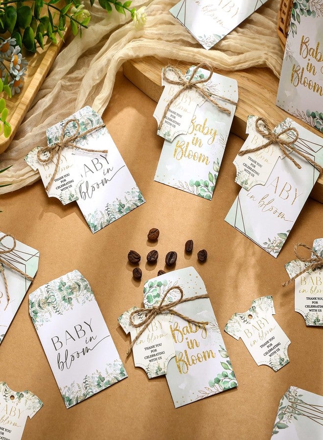 MotiMind 100 Pack Baby Shower Party Self Adhesive Envelopes Favors Set Include Baby in Bloom Paper Storage Envelopes Thank You Tags Baby Shower Gifts for Guest Party Decor(Greenery) - Image 2