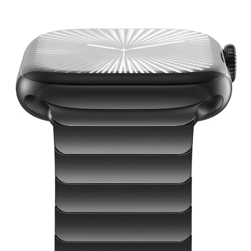 CHANCHY Stainless Steel Band Compatible for Apple Watch Band 38mm 40mm 41mm 42mm Link Bracelet Metal Strap with Folding Clasp for iWatch Series 11 10 9 8 7 6 5 4 3 2 1 SESE2SE3 Women Men Black - Image 3