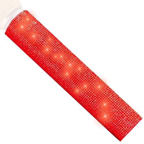 RhymKawa Sparkle Red Microphone Sleeve for Universal Wireless Mic Handheld and SB58 Beta58 Shine on Sing, Weddings, Live Streaming and Christmas Event Party Stage Show - Image 1