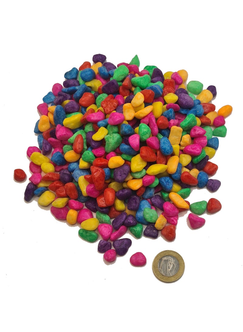 أحجار النهر متعددة الألوان للزينة 1 كجم - Image 1