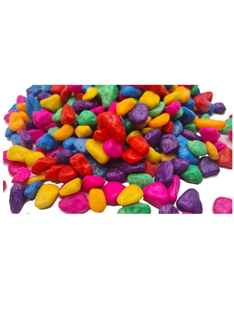 أحجار النهر متعددة الألوان للزينة 1 كجم - Image 2