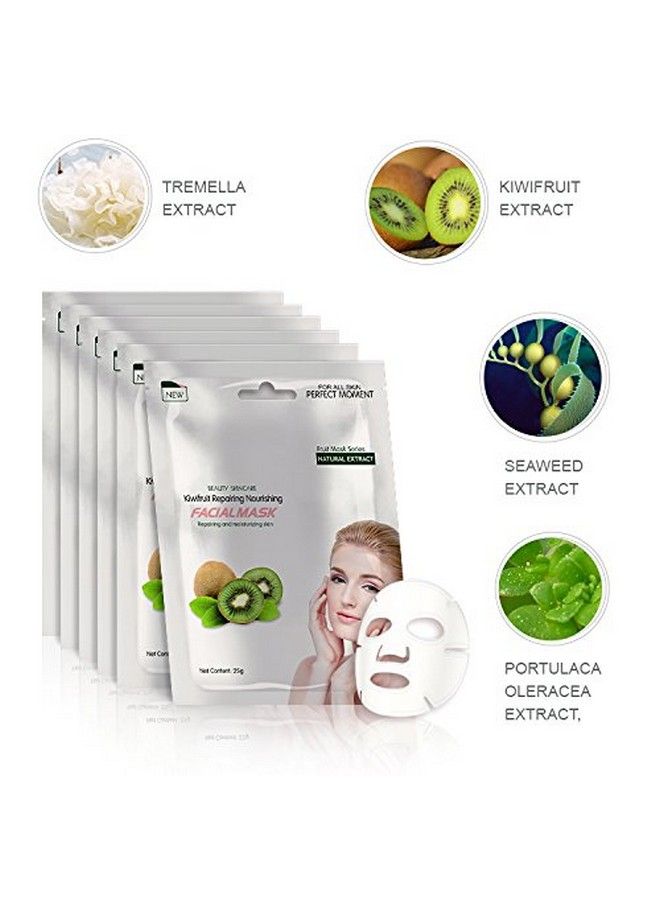 Mond'sub Kiwi Fruit Beauty Skin Care Face Sheet Facial Mask With Natural Extract Repairing And Moisturizing 25Gm Each For Women And Men (Pack Of 5) - Image 4