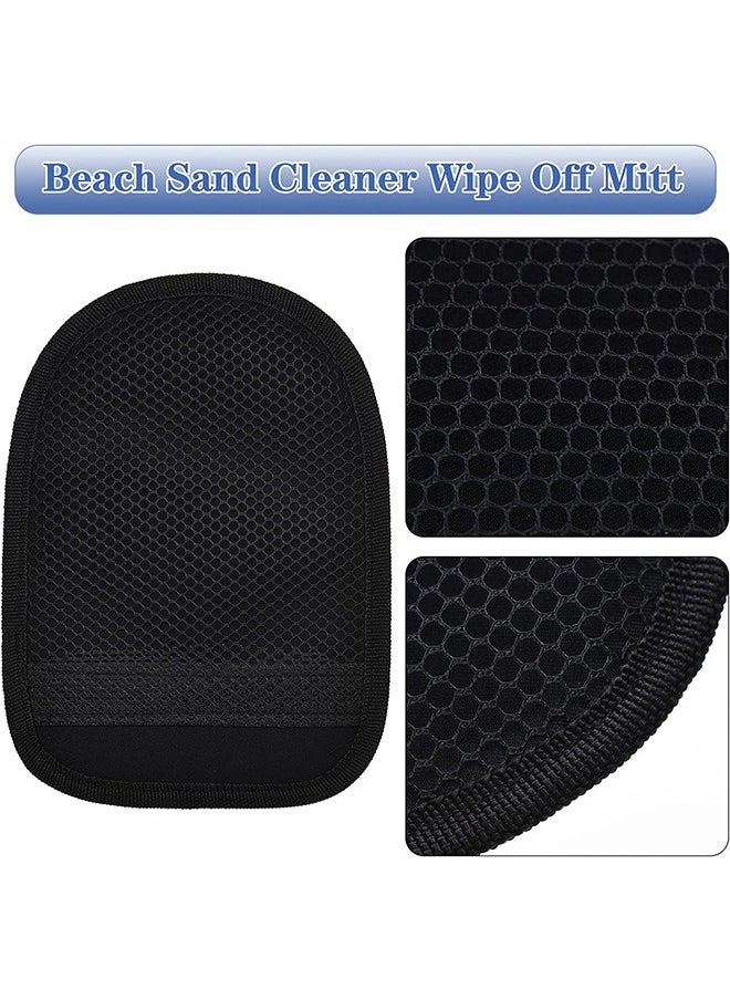 Arabest Sand Removal Mitt, Portable Beach Sand Cleaner Bag, Travel Mitt for Ocean Beach (Blue)  - Image 3