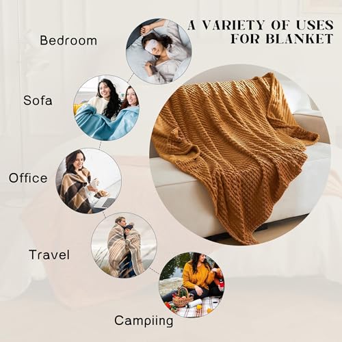 Simple&Opulence Fall Rust Throw Blanket for Couch-Super Soft Fluffy Blankets for Women 50x70 Inches Cozy Lightweight Fleece Blanket for Home Decor - Image 4