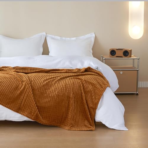 Simple&Opulence Fall Rust Throw Blanket for Couch-Super Soft Fluffy Blankets for Women 50x70 Inches Cozy Lightweight Fleece Blanket for Home Decor - Image 2