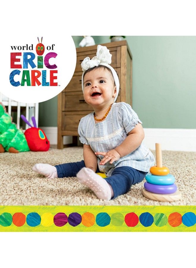 Kids Preferred World Of Eric Carle The Very Hungry Caterpillar Wooden Stacker With Colorful Rainbow Rings 7 Inch Stacking Solid Wood Educational Developmental Toy Sorting And Stacking Multicolor  - Image 5
