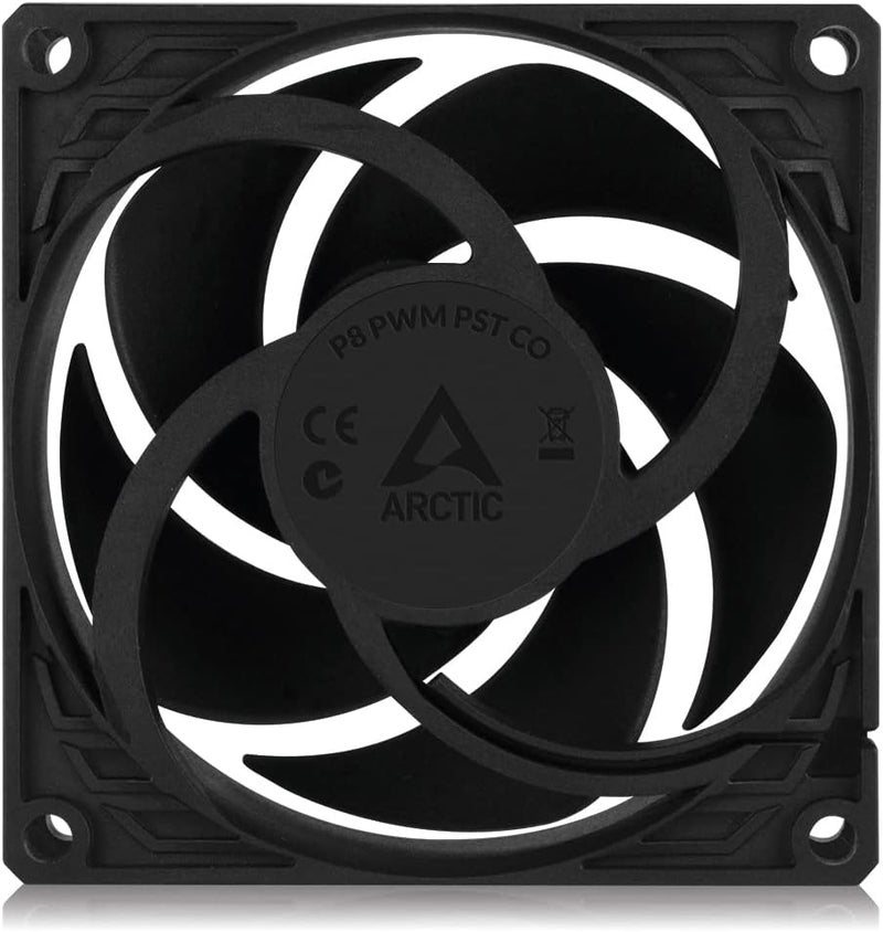 Arctic P8 PWM PST CO - 80 mm PC Case Fan with PWM PST for Continuous Operation, 200-3000 RPM, Noise Level: 0.3 Sone, Airflow: 23.4 CFM - Image 3