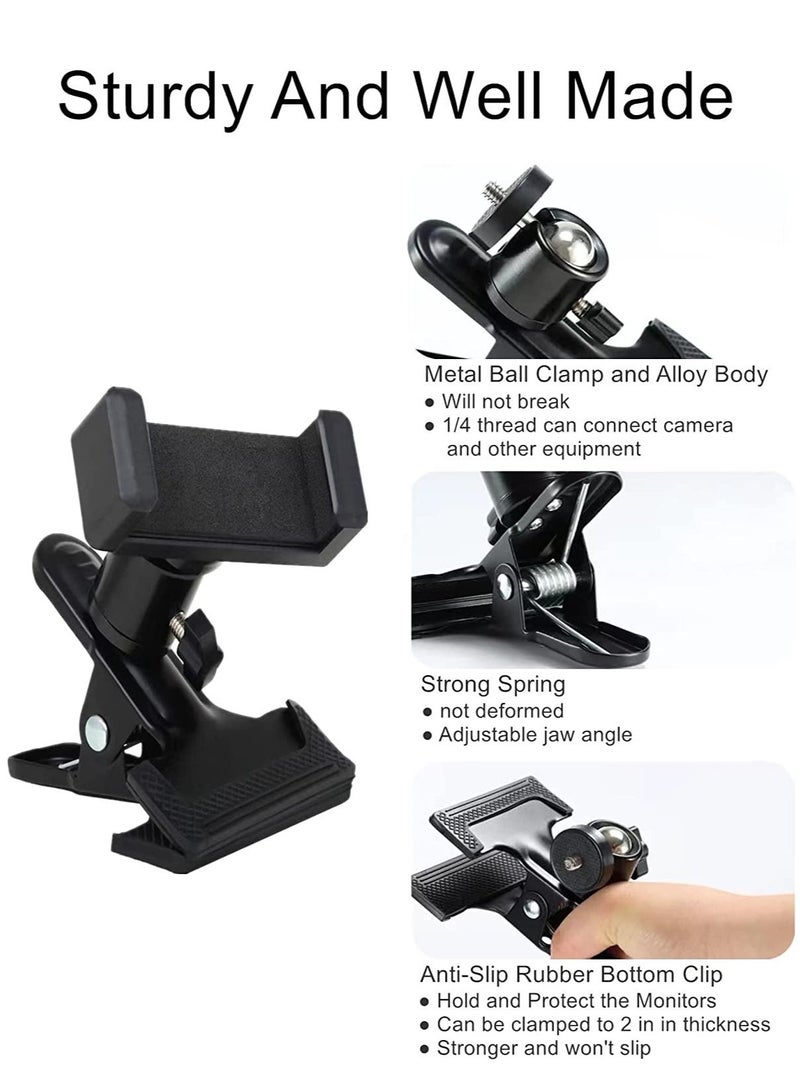 Excefore Universal Rowing Machine Phone Holder, Rower Metal Adjustable Cell Mount for Concept 2 Machine, Skierg, Bikeerg, and More, Fits Phones Up to 8-Inch - Image 4