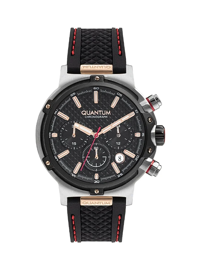 Quantum Men's Silicone Chronograph Watch HNG956.351 - 46 mm
