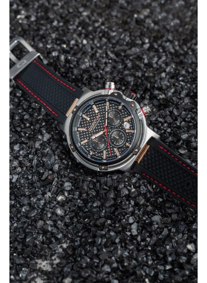 Quantum Men's Silicone Chronograph Watch HNG956.351 - 46 mm