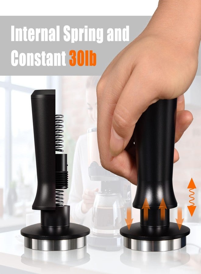 MATOW 53.3mm Espresso Hand Tamper, MATOW Calibrated Spring Loaded Coffee Tamper with Stainless Steel Flat Base, 30lbs Espresso Tamper with Anodized Aluminum Handle Compatible with Breville 54mm Portafilter - Image 2