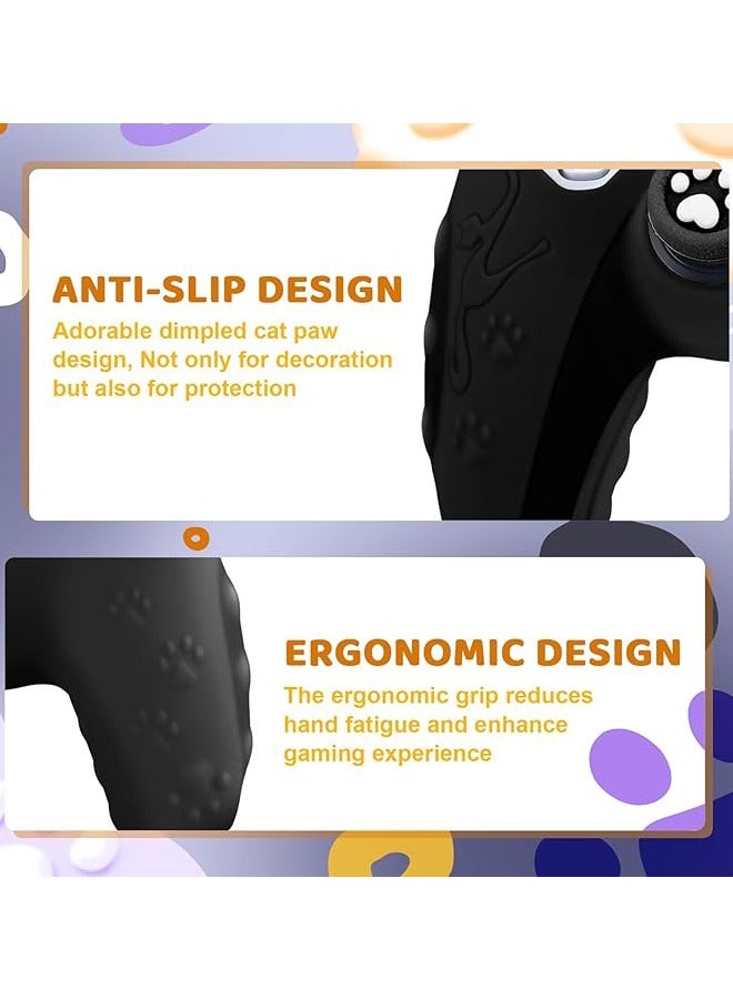 حالة وحدة تحكم PS5 ، بلايستيشن 5 وحدة تحكم لاسلكية سيليكون غير زلة كم واقية ، مع 2 قبضة الإبهام قبعات وملصقات 1 - Image 5