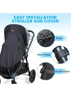 Stroller Sun Shade Universal Baby Sun Shade Cover With Storage Bag Viewing Window Breathable And Blocks 99% Of The Uv Rays(Upf 50+) Easy To Install Sleep And Sun Shade Cover For Stroller - pzsku/ZD8027B72A7830413A8F7Z/45/_/1688971123/c8886044-f5b3-42ab-b994-50f746f2262e