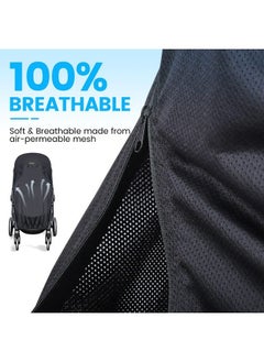Orzbow Stroller Sun Shade Universal Baby Sun Shade Cover With Storage Bag Viewing Window Breathable And Blocks 99% Of The Uv Rays(Upf 50+) Easy To Install Sleep And Sun Shade Cover For Stroller  - Image 5