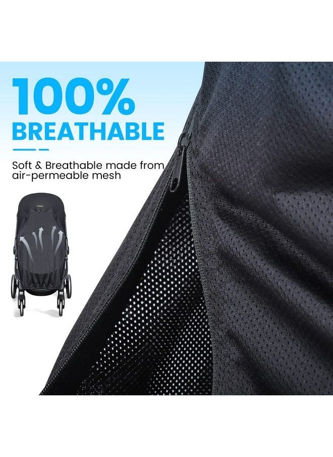 Orzbow - Stroller Sun Shade Universal Baby Sun Shade Cover With Storage Bag Viewing Window Breathable And Blocks 99% Of The Uv Rays(Upf 50+) Easy To Install Sleep And Sun Shade Cover For Stroller - Image 1