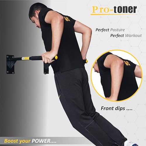 Protoner Wall Mountable Dips Bar for Dips and Leg Raise, for Home and Gym - Image 2