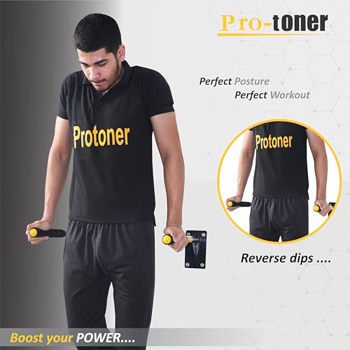 Protoner Wall Mountable Dips Bar for Dips and Leg Raise, for Home and Gym - Image 3