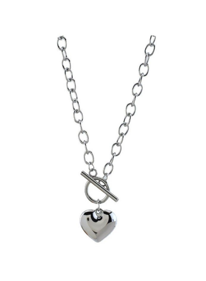 Goolsky طقم قلادة وسوار قلب من الفولاذ التيتانيوم - مجوهرات معدنية مقاومة للتلاشي، أسلوب شارع غير محدد - Image 4