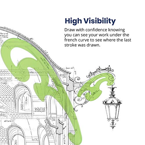 Pacific Arc French Curve Set, 3 Shapes, Clear Curve Ruler, Drafting Tools, Drawing Tools, Woodworking Tools, Comic Template Tool - Image 3