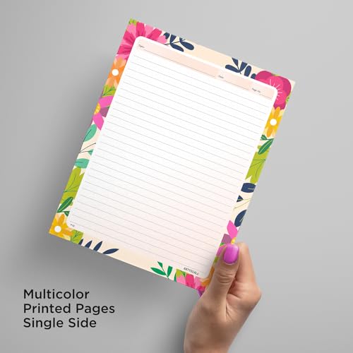ARTYSCALE A4 Designer Multicolour 100 GSM Project Paper Sheet (One Side Ruled) for School, Colleges Assignments, Creative Art & Craft Practical Work, Nature Art (50 Sheets) - Image 3