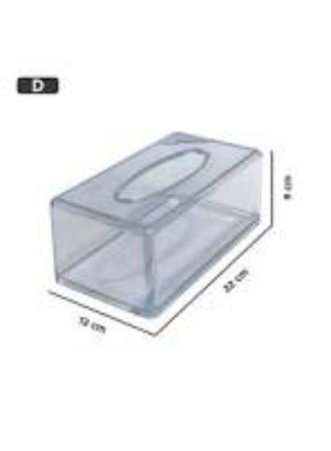 Flip Acrylic Tissue Box with Lid Clear Plastic Dryer Sheet Container Napkin Organizer for Bathroom, Kitchen, Home, Rectangular - Image 3