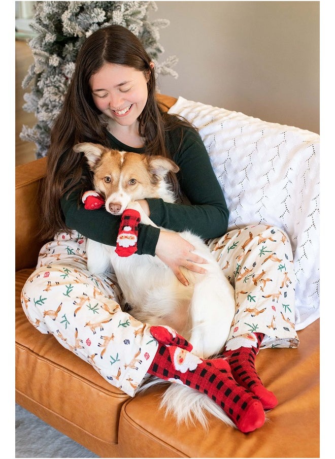 pearhead Pearhead Human and Dog Christmas Socks, Matching Pet Owner and Pet Apparel, Novelty Holiday Santa Claus Socks, Unisex One Size Fun Socks, Pet Lover Gifts, Christmas Stocking Stuffer  - Image 4