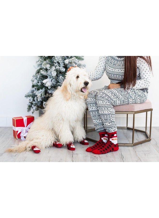 pearhead Pearhead Human and Dog Christmas Socks, Matching Pet Owner and Pet Apparel, Novelty Holiday Santa Claus Socks, Unisex One Size Fun Socks, Pet Lover Gifts, Christmas Stocking Stuffer  - Image 3