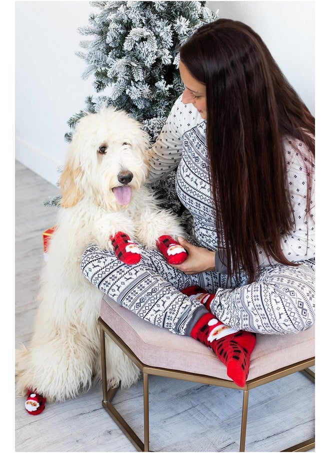 pearhead Pearhead Human and Dog Christmas Socks, Matching Pet Owner and Pet Apparel, Novelty Holiday Santa Claus Socks, Unisex One Size Fun Socks, Pet Lover Gifts, Christmas Stocking Stuffer  - Image 2