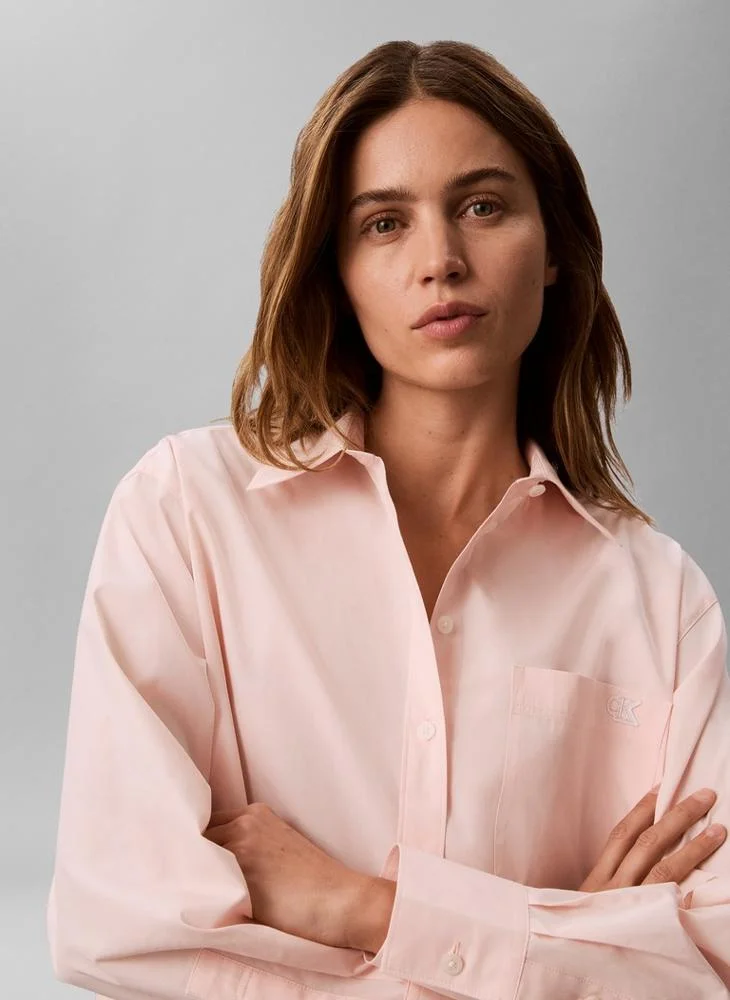 Calvin Klein Jeans  Relaxed Monogram Poplin Shirt for Women | Best Price UAE