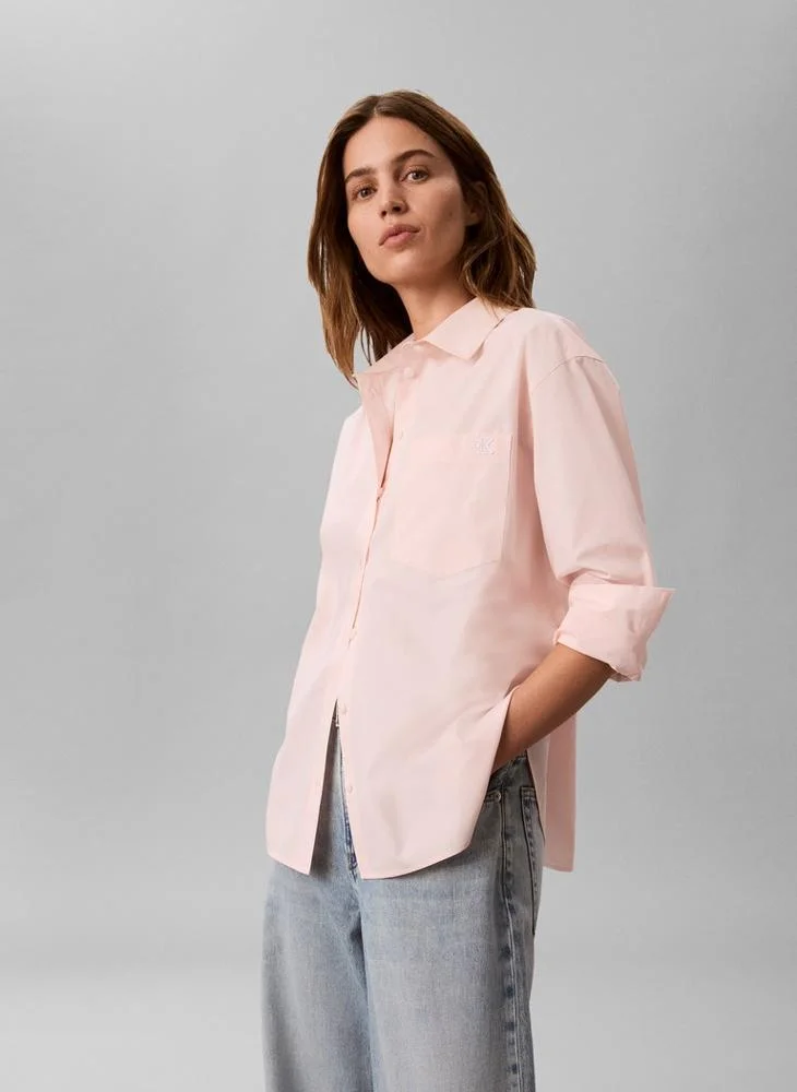 Calvin Klein Jeans  Relaxed Monogram Poplin Shirt for Women | Best Price UAE