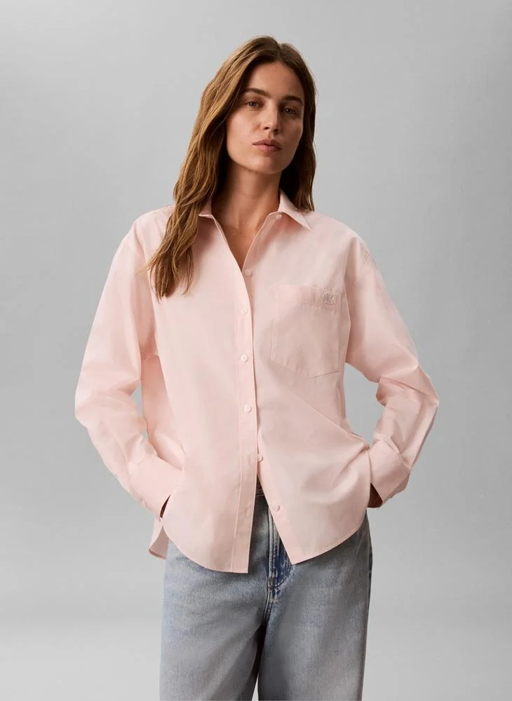 Calvin Klein Jeans Relaxed Monogram Poplin Shirt