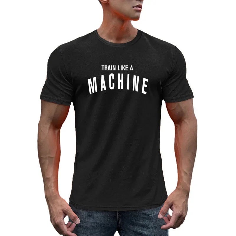 Fitness clothes short-sleeved men''s gym T-shirt Slim Fit sports running muscle training clothes basketball mesh quick-drying - Image 3