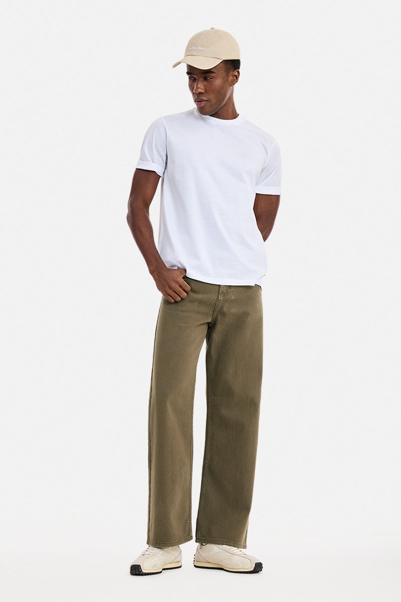 SNITCH Brown Solid Straight Fit Casual Jeans - Image 3