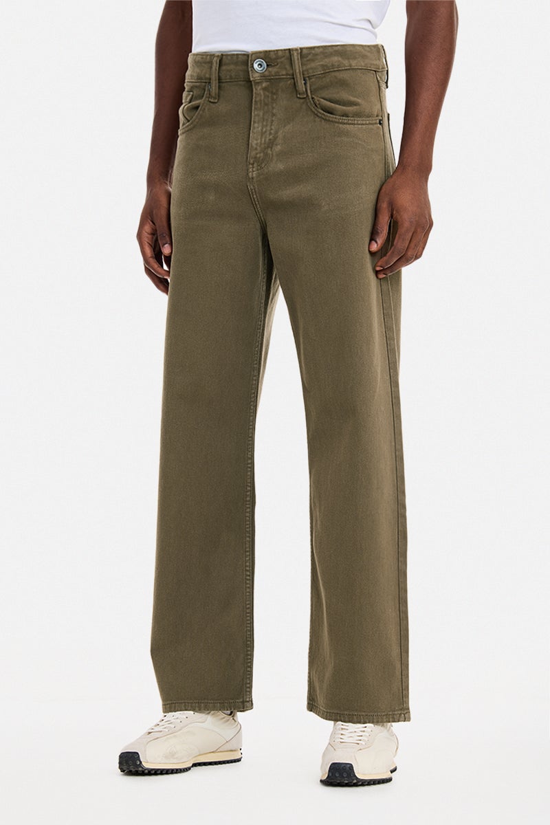 SNITCH Brown Solid Straight Fit Casual Jeans - Image 4