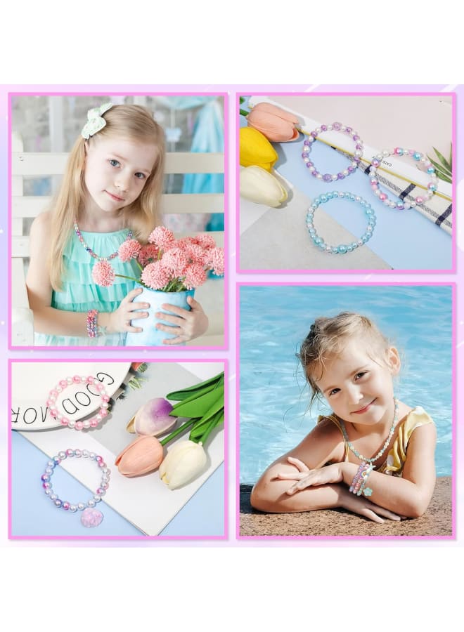 CAIKEZI 806Pcs Mermaid Beads Bracelet Making Kit, DIY Jewelry Making Kit with Pearl Beads Ocean-Themed Charms Accessories for Friendship Bracelet Kit Necklace Crafts Making Gifts  - Image 4