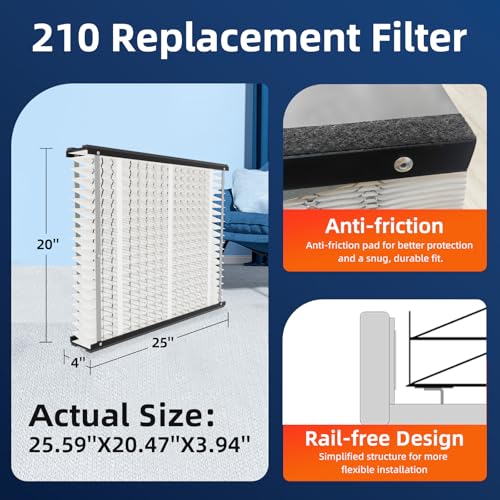 UNIREACH 2 Pack 210 Replacement Air Filter, MERV 11,Actual Size: 20.47"x25.6"x3.94", Nominal Size: 20''x25''x4'', HVAC Furnace Filter, Compatible with AprilAire Models 1210, 1620, 2210, 2216, 3210, 4200 - Image 4
