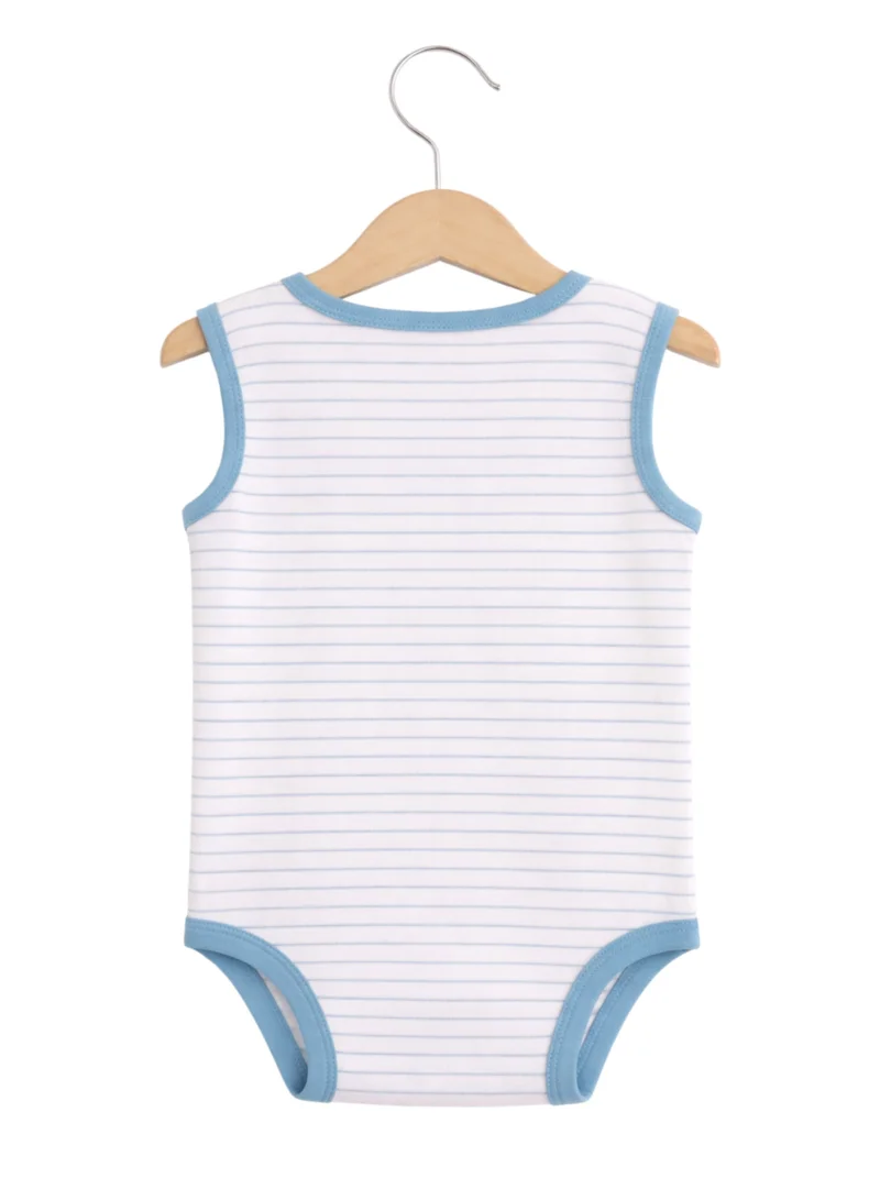 Victor And Jane  Baby Boys Sleeveless Interactive Dino Print Bodysuits – Pack of 3 for Men | Best Price UAE