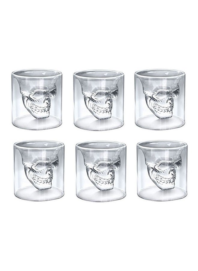 Generic - Set Of 6 Crystal Skull Shot Glasses - Image 1