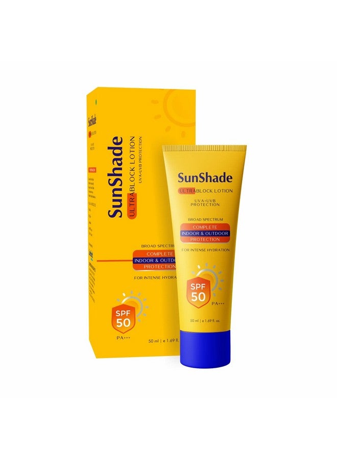 Leeford Sunshade Ultra Block Sunscreen Spf 50 Pa+++ Lotion For Face & Body (50Ml) All Skin Types Uva/Uvb Water Resistant Nongreasy Broad Spectrum Blue Light Indoor & Outdoor Protection - Image 2