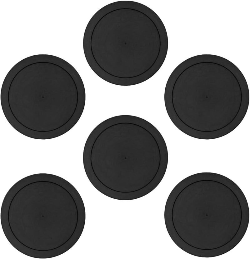 Cibi Food Storage Container Lids (7 Cups, Black - 6PK) For Pyrex and Anchor Round Glass Containers, Dishwasher and Microwave Safe Replacement Lids - Image 1