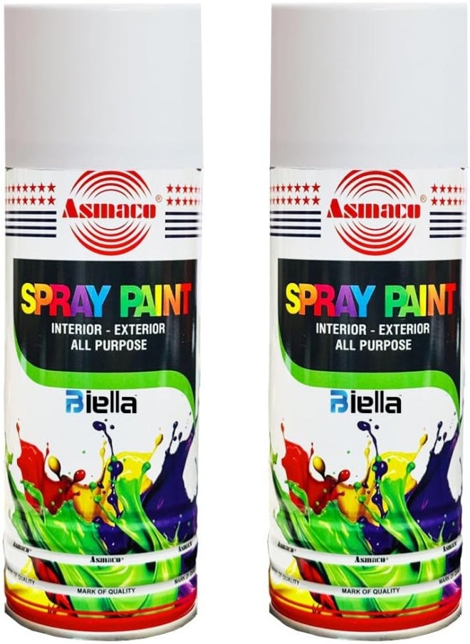 Biella Spray Paint (Matt White 2Pcs) 