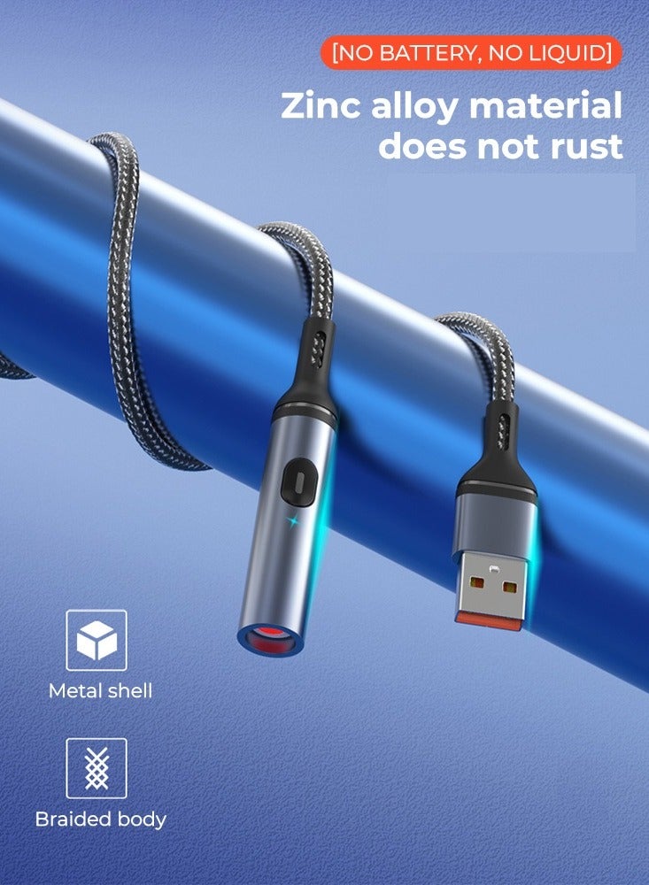 بيوينتي كابل USB  4 في 1 للشحن السريع، كابل متعدد -C-Type،  Micro-USB، Lightening لجهاز iPhone، سلك شحن سريع متوافق مع iPhone وAndroid بالإضافة إلى ولاعة - Image 5