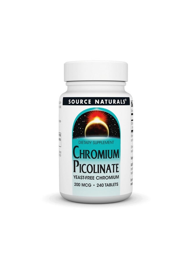 SOURCE NATURALS Chromium Picolinate 200 Mcg Tablet, 240 Count - Image 1