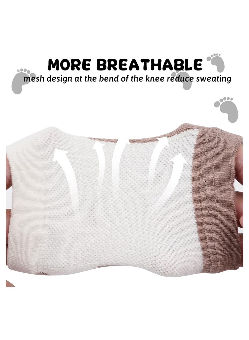 KASTWAVE 5 Pairs Baby Crawling Knee Pads, Anti-Slip Rubber Point Knee Pads, Elastic Cute Knee Protector Leg Warmers Elbow Pads Crawling Protector, Unisex 0-24 Months (5 Styles) - Image 2