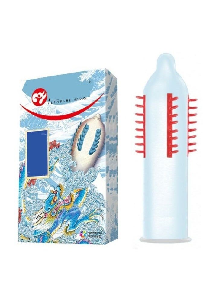 UNIVERSAL 3-Piece Dragon Shaped Condoms Set – 2 Textured, 1 Smooth Lubricated Condom - Image 4