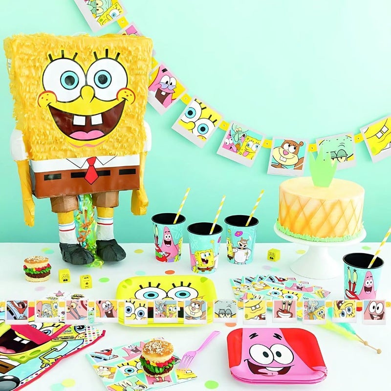 Unique SpongeBob SquarePants Jointed Banner 1 Pc  Easy Assembly Fun  Multicolor Party Decoration for Kids Parties  Events - Image 2