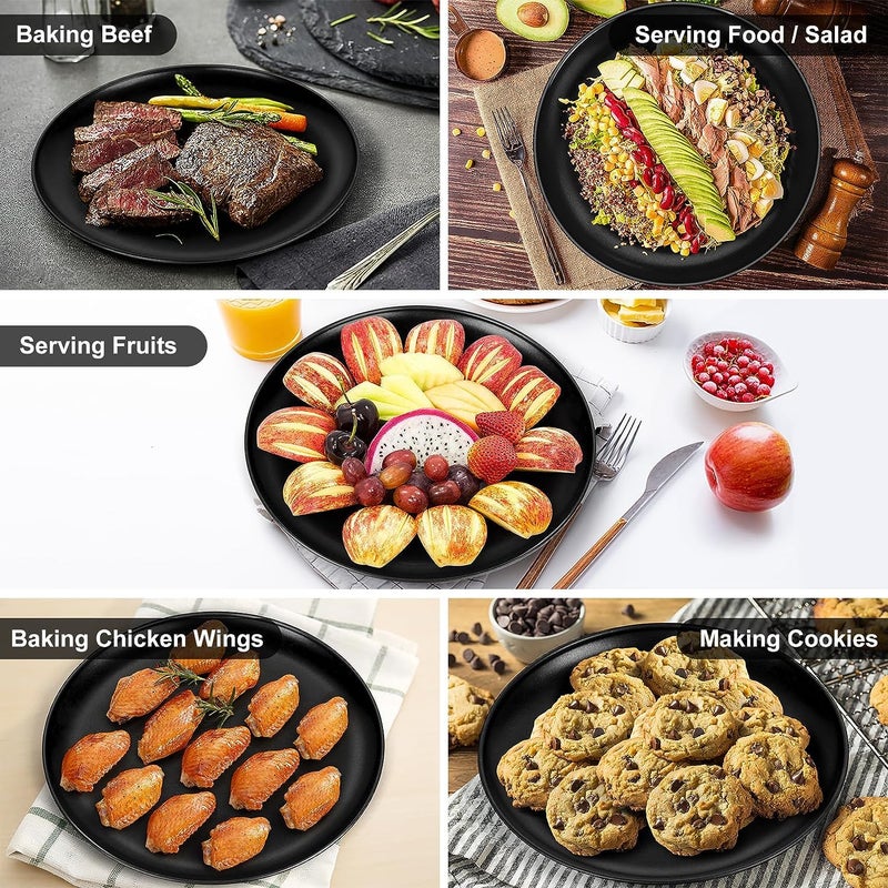 TrendyTrolley 4 Pc Cake Baking Combo Set Utensils Round Cake Tin Muffin Tray Pizza Pan Bread Mould Non Stick Carbon Steel Suitable for Micowave Oven - Image 5