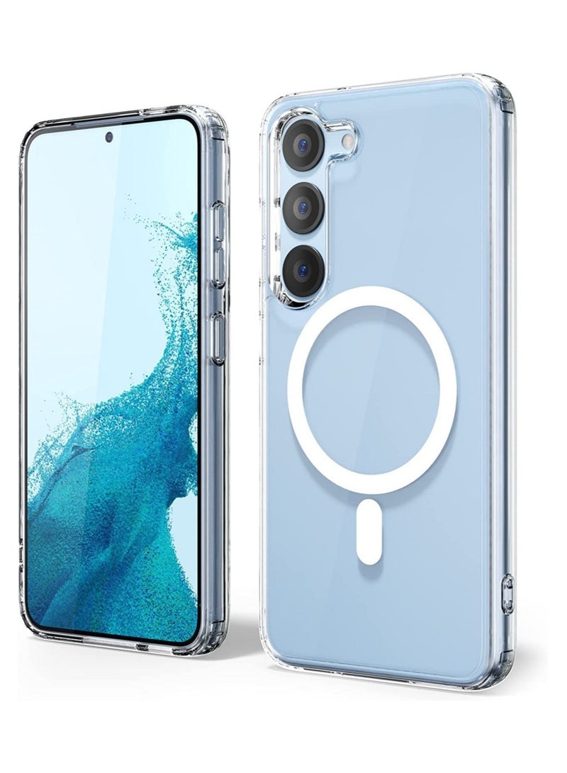 ELTRAZONE [Upgraded] Clear Case for Samsung Galaxy S23 Compatible with Mag-Safe Charging, Ultra Slim & Full Protective Shockproof Case Cover - Image 1